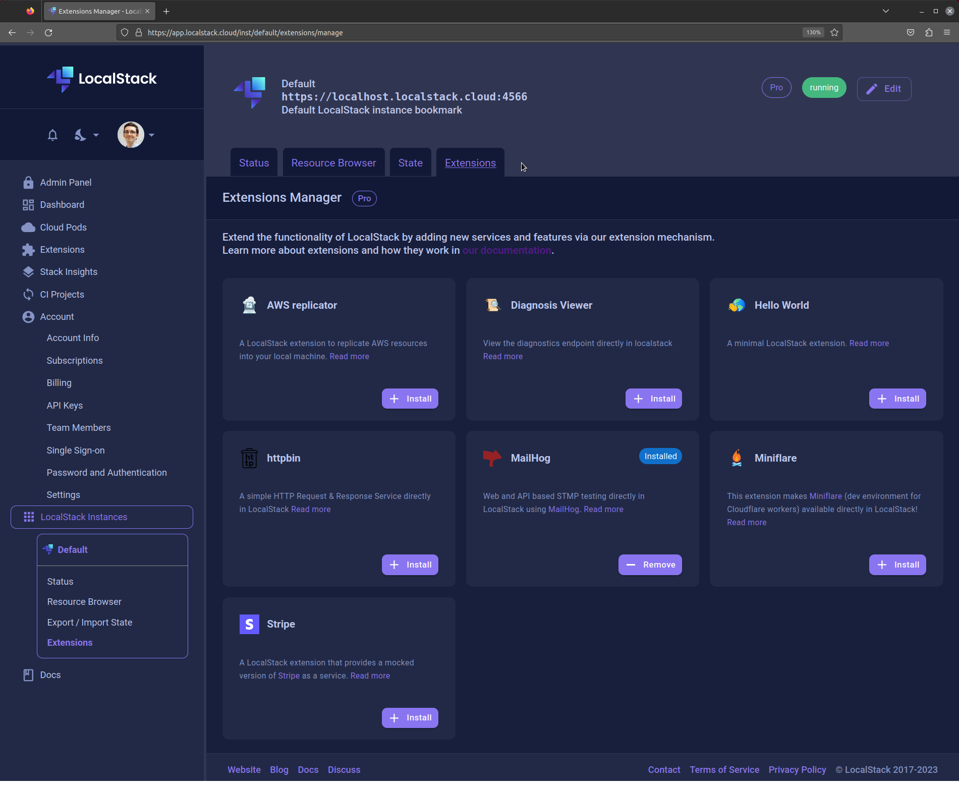 Extensions Manager